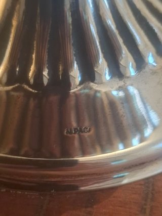 Cubitera hielera de alpaca y baño de plata años 40
