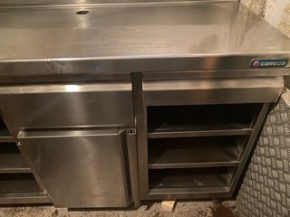 Mesa Acero Inox Cafetera 160x60x87cm