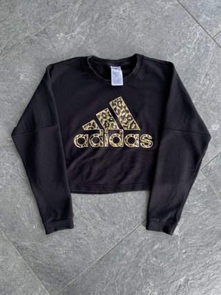 Sudadera Adidas Crop Estampado Leopardo