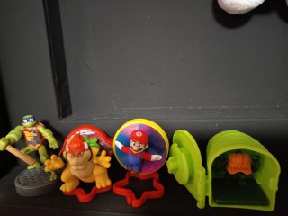 Muñecos Mario, Bowser y Tortuga Ninja