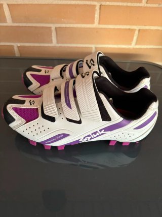 Zapatillas Ciclismo Spiuk Mujer Blancas y Moradas