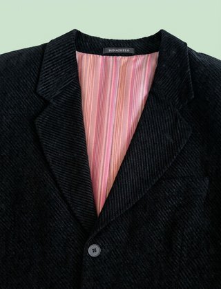 Blazer Bonachelo Negro Pana Old Money