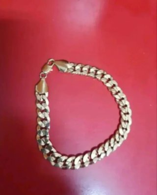 Pulsera Cubana Dorada Nueva