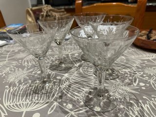 Juego de 5 copas de martini
