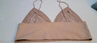 Top Zara encaje beige