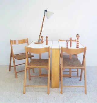 Mesa plegable HABITAT de haya y formica.