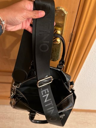 Bolso Valentino Negro Charol Usado Original