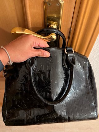 Bolso Valentino Negro Charol Usado Original