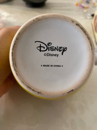 Tazza Minnie Disney Ceramica Giallo Rosso