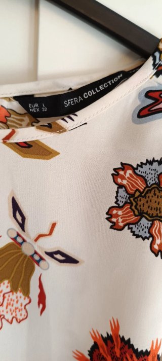 Vestido Sfera estampado manga larga