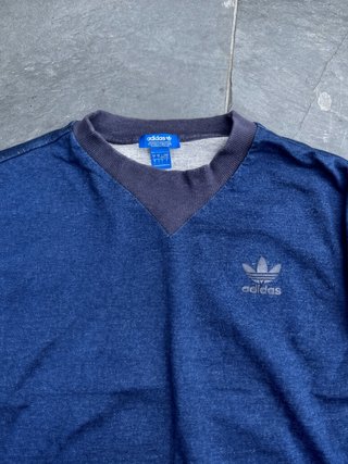 Sudadera Adidas Vintage Azul 3 Rayas