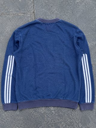 Sudadera Adidas Vintage Azul 3 Rayas