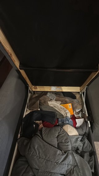 Sofá Cama Gris Tela Ikea FRIHETEN