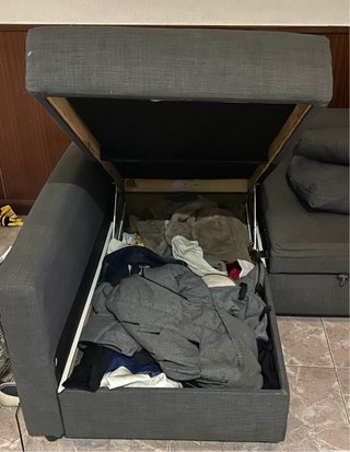 Sofá Cama Gris Tela Ikea FRIHETEN