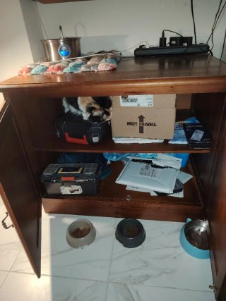 Mueble bajo de madera para TV