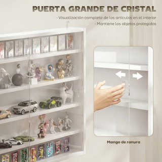 Vitrina expositora de madera y cristal