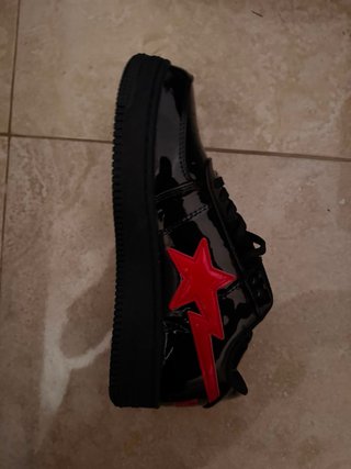 Zapatillas Bape Shark Negras Rojas