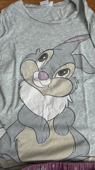 Pijama tambor Disney Gris y Morado
