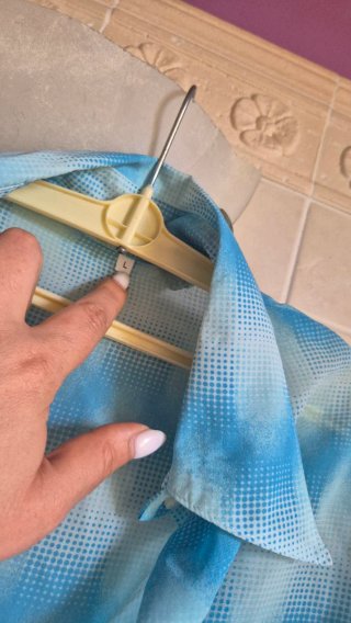 Camicia fantasia blu e bianca