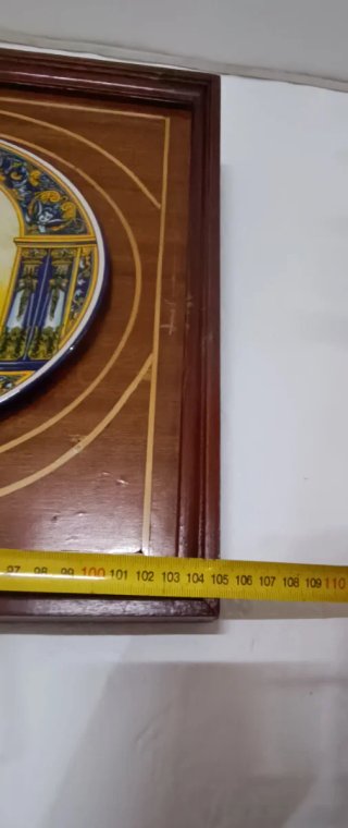 Cuadro Madera y Cerámica Religioso