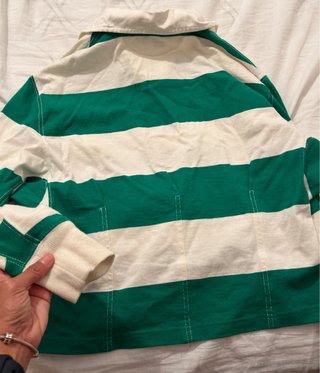 Polo Ralph Lauren Blusa Rayas Verde/Blanco