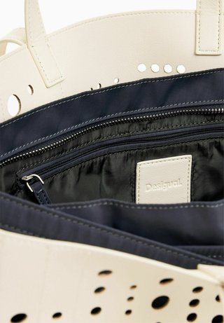 Bolso shopper Desigual beige y negro