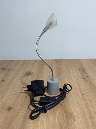 Lamparita flexible metal y vidrio