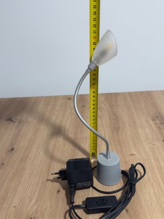 Lamparita flexible metal y vidrio