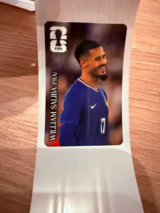 Cromo Coca-Cola William Saliba (FRA)