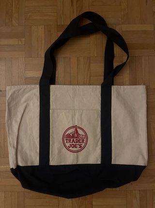 Bolsa Tote Trader Joe's Beige y Negra