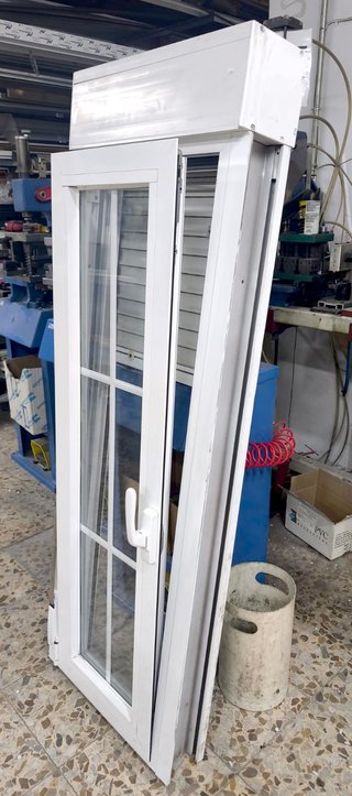 2 Ventanas Aluminio Abatibles 51,5 x 153 cm