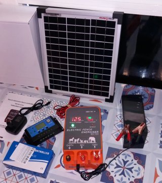 Pastor eléctrico 12v hasta 10km con kit solar 12v