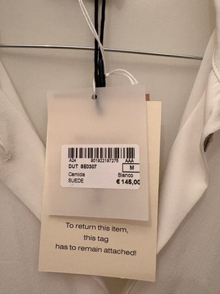 Camicia seta bianca taglia M