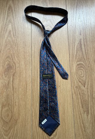 Corbata Paisley Clásica Azul Roja Robertino
