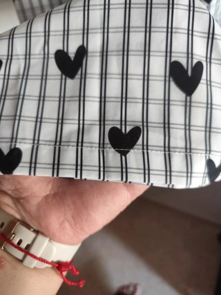 Pantalón fluido cuadros y corazones talla 2XL (48)