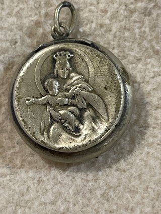 Rosario antiguo de plata