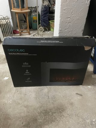 Chimenea Eléctrica Cecotec Negra y Roja