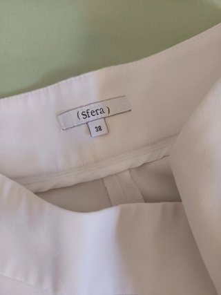 Pantalones blancos tiro bajo