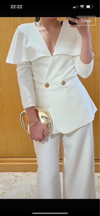 Traje chaqueta blanco forrado
