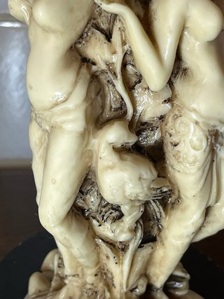 Scultura vaso balinese in resina