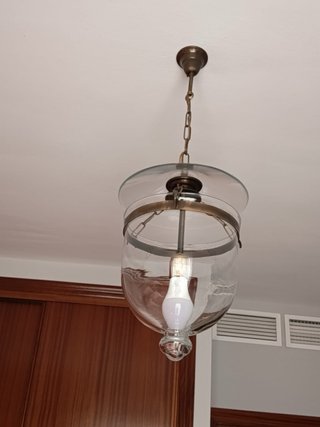 Lámpara de techo colgante cristal y metal