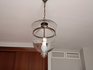 Lámpara de techo colgante cristal y metal