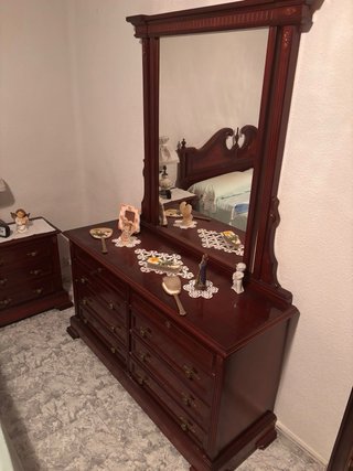 Tocador Clásico con Espejo Madera