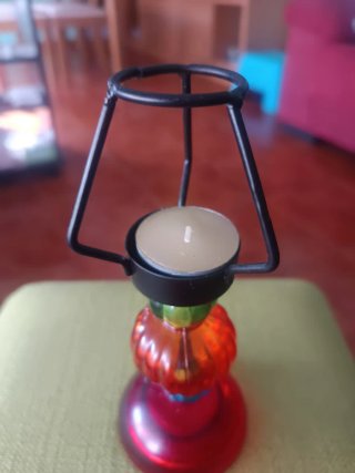 Lámpara decorativa con vela