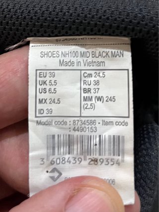 Scarpe trekking nere uomo/donna