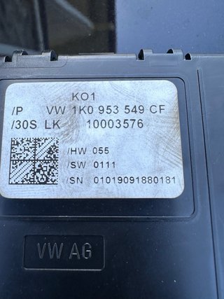 1K0953549CF Módulo Control Volante