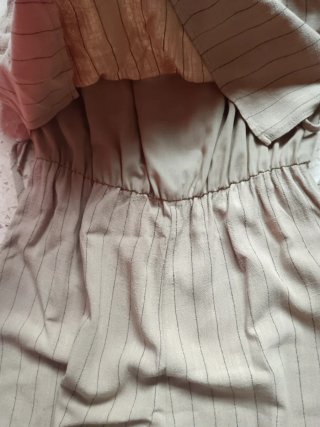 Mono pichi rayas mujer beige