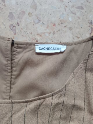 Mono pichi rayas mujer beige