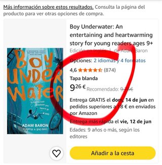 (+9 años) Boy Underwater (en Ingles)