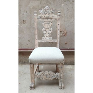 Silla rústica francesa restaurada | Bouclé